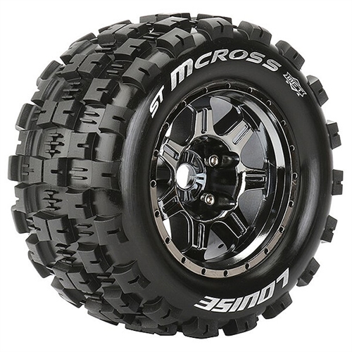 LOUISE RC ST-MCROSS 1/8 SPORT 0" OFFSET HEX 17MM BLACK E-R